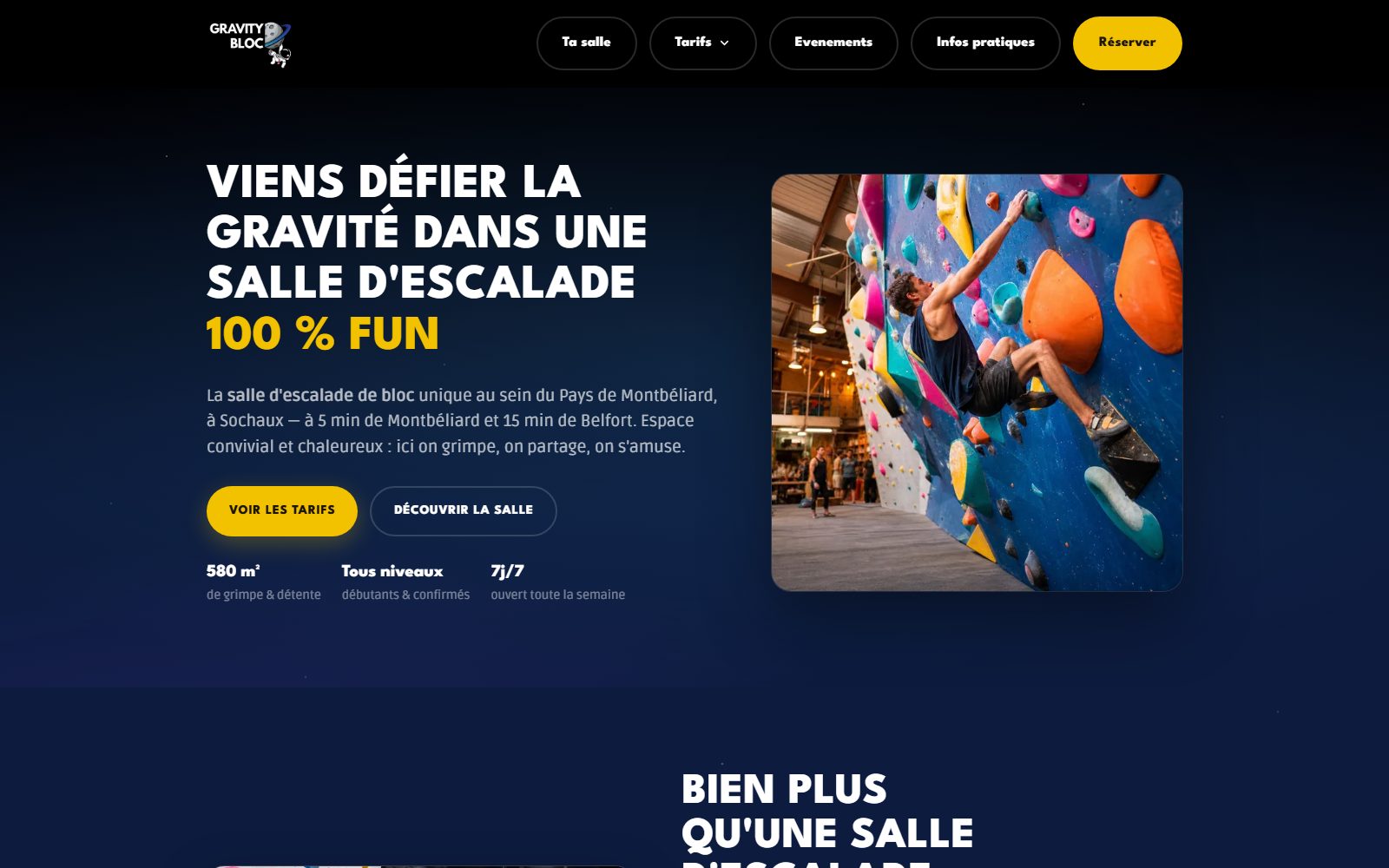 Aperçu du site Gravity Bloc